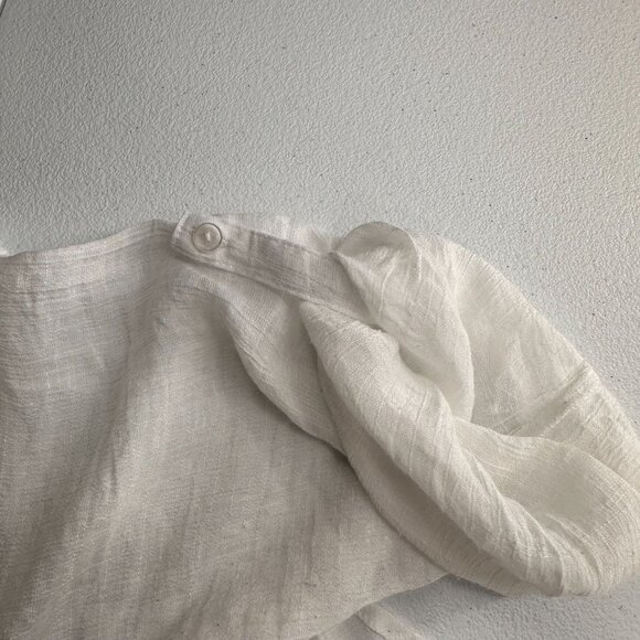 Zac & Rachel White Blouse with Floral Embroidery - Picture 8 of 9